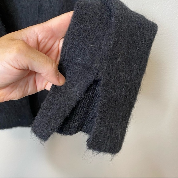 ROKH Double Tie Front Sweater in black size small - Picture 11 of 13